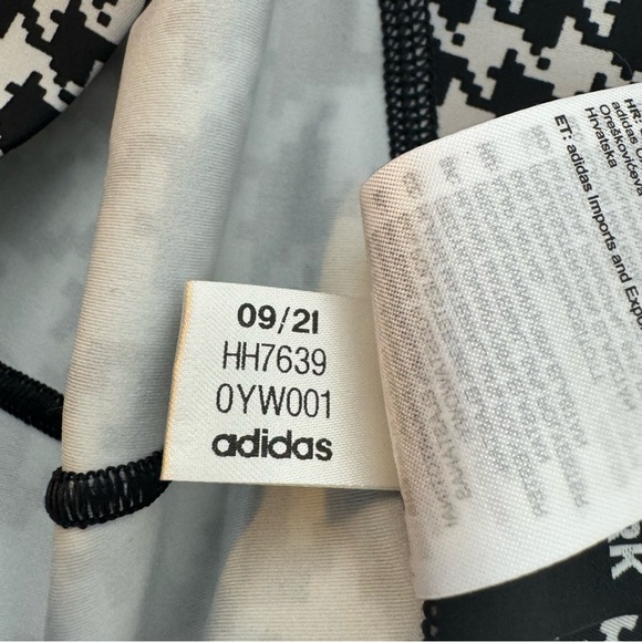 NWT adidas Ivy Park Big Girls Nina Tights Houndstooth Size S black White New - Picture 11 of 16